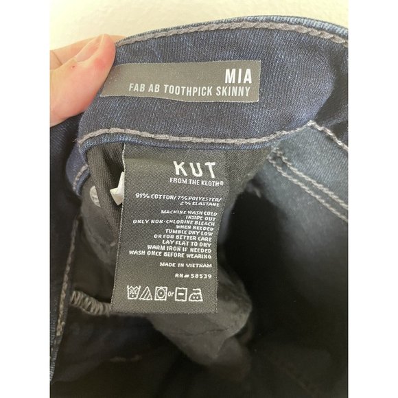 Kut from the Kloth Mia Fab Ab Toothpick Skinny Jeans Size 2 - Picture 5 of 6
